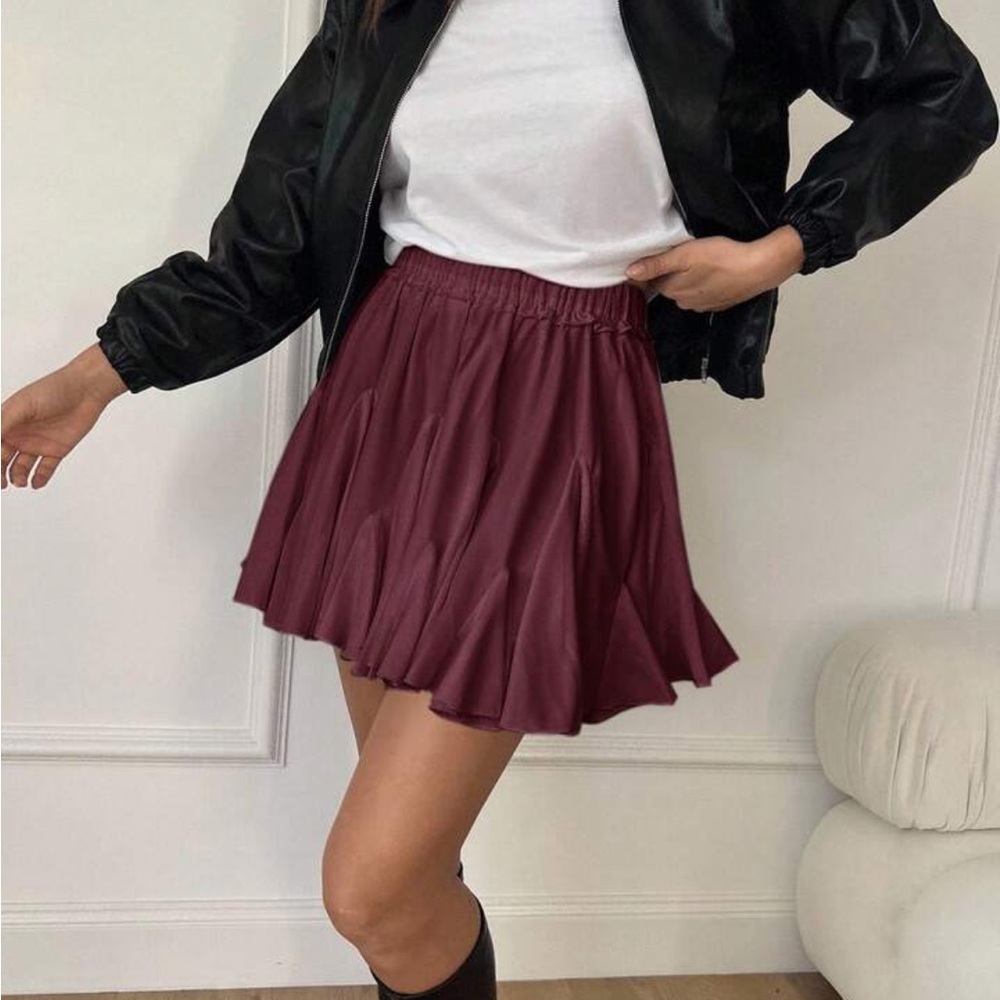 ✨Burgundy Skirt